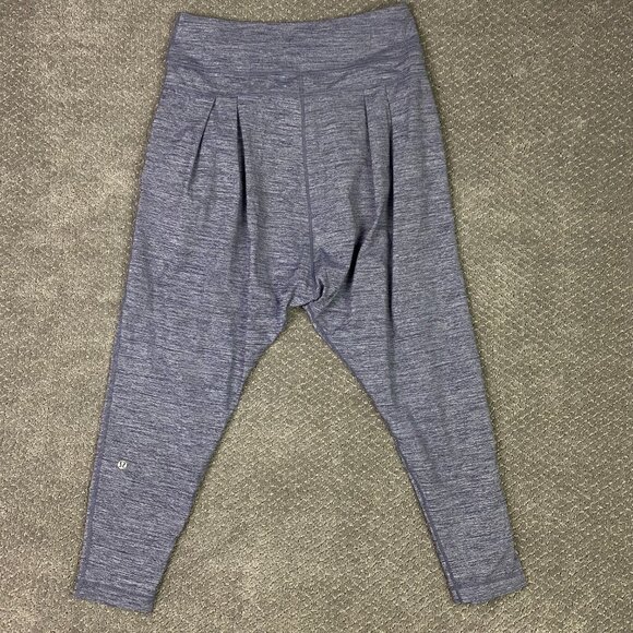 Lululemon Grey Happy Hotha Slouch Crotch Harem Pants Women's 6 Gray Yoga Pants - Picture 4 of 12